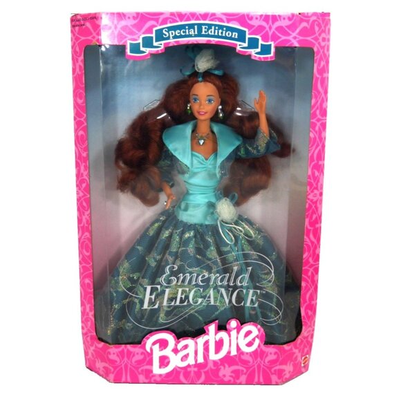BARBIE Emerald Elegance Special Edition doll MATTEL 1994 NEW, BOX DAMAGED - Picture 1 of 2